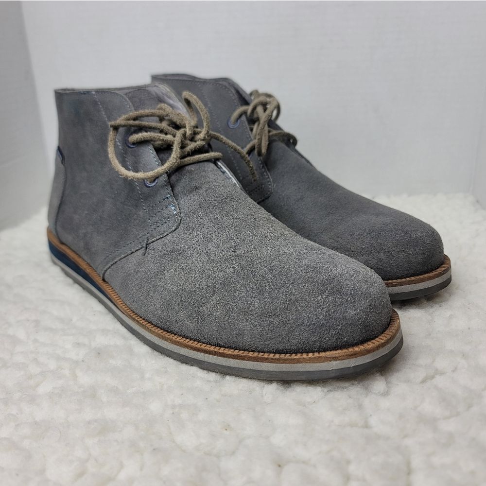 Hari Mari Mens Adobe Mens Chukka Boots Size 11 Gray Suede Motocyle Work Shoes